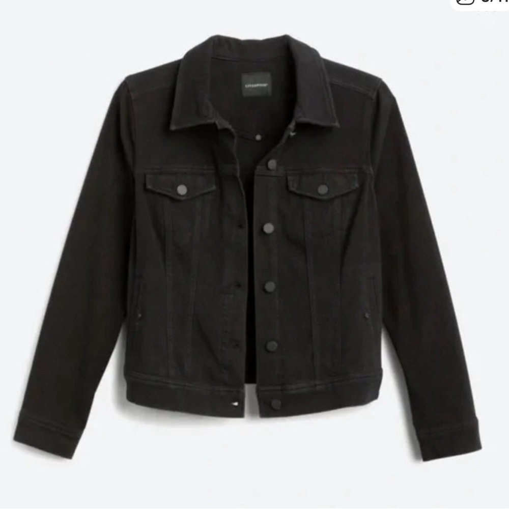 Anthropologie Liverpool Jeans Company Black Denim Jacket. NWOT